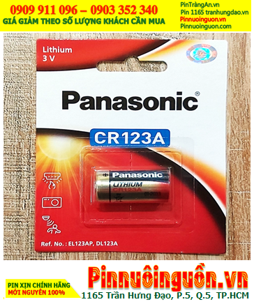 Pin vòng cổ thú cưng Pin Panasonic CR123A, CR17345 Photo Lithium 3.0v chính hãng _Vỉ 1viên